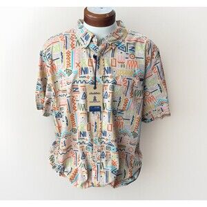 Chubbies Slub Poplin Friday Shirt Size 2XL NWT Disco Deserts Print Button Up SS